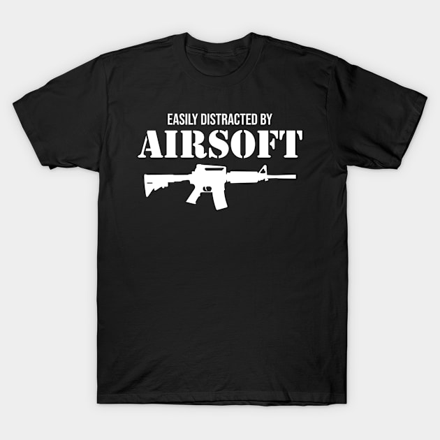 Easily Distracted By Airsoft T-Shirt by funkyteesfunny